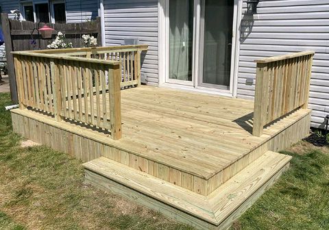 Pine deck build with Step and Handrails, Mt Eden, Auckland