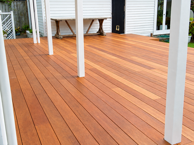 New build frame and 140 x 20 mm Kwila decking, Mt Eden 